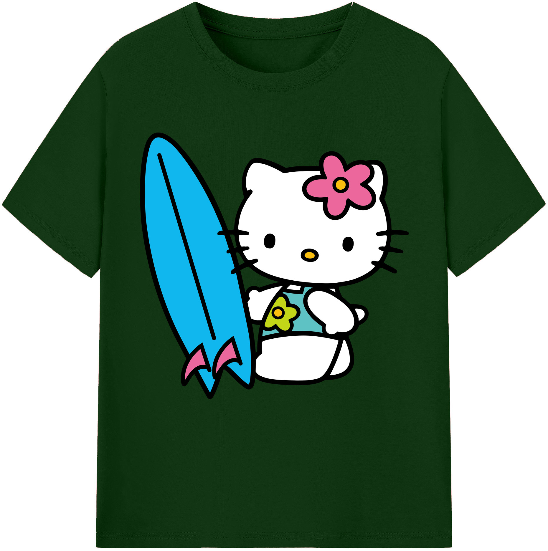 （画像用） Hello Kitty ハローキティ 綿100％半袖Tシャツ（フロントプリント）